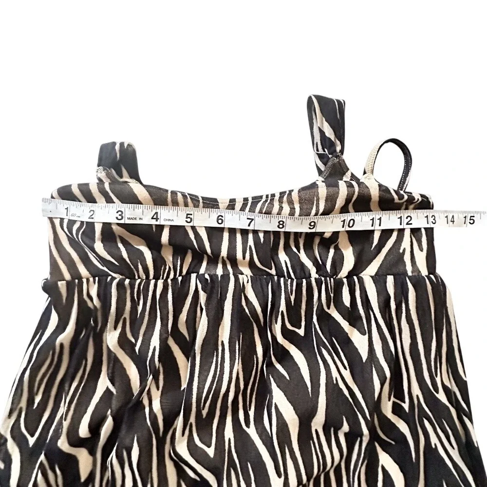 Cosabella Zebra Stripe Mesh Negligée‎ - size Medium